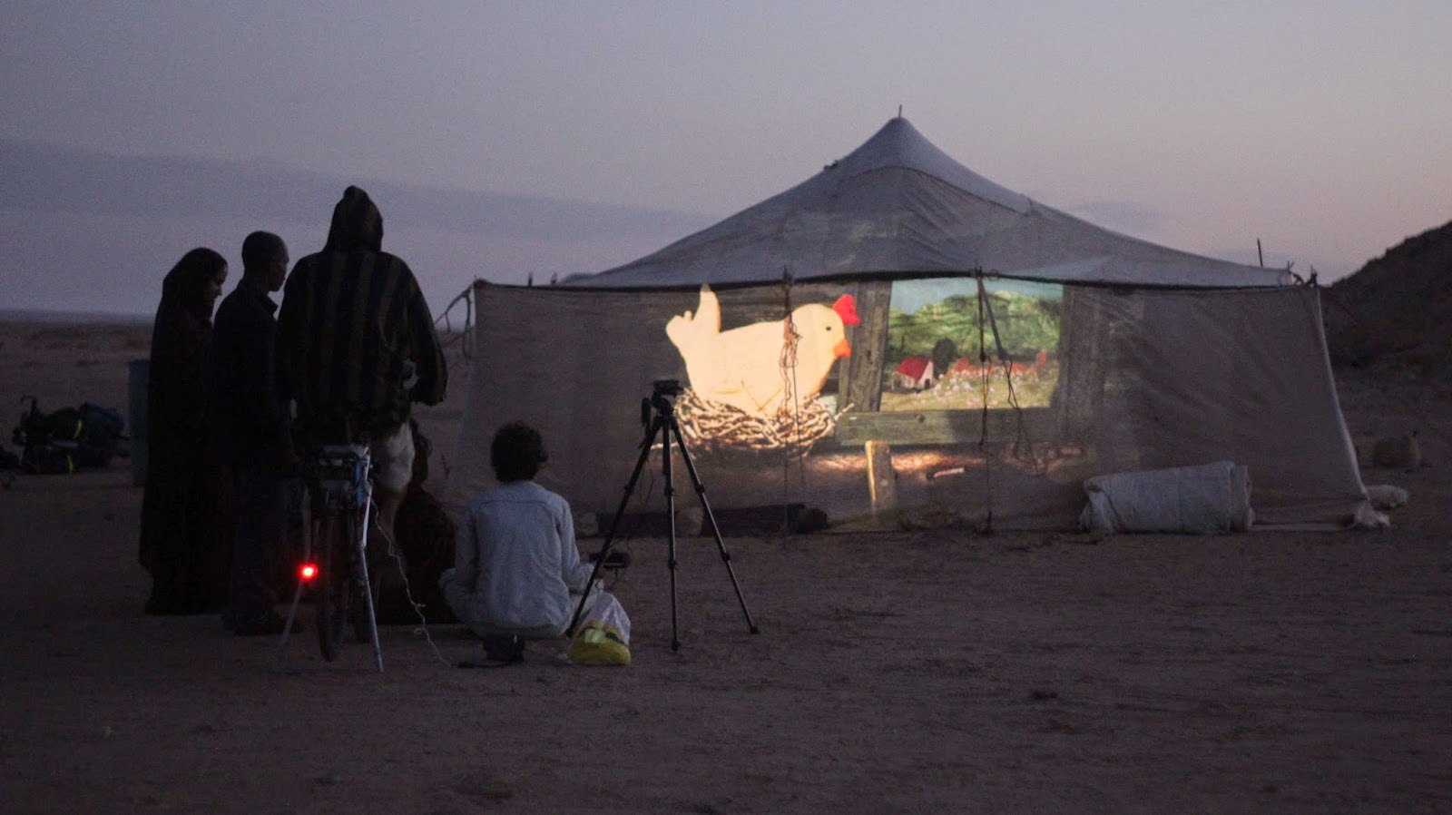 Spectateur pédalant